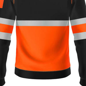 Sudaderas con capucha de seguridad personalizadas de alta visibilidad para hombre, chaquetas con capucha y cremallera de alta visibilidad, chaqueta con cremallera reflectante de construcción Unisex, sudaderas con capucha - Product Image 5