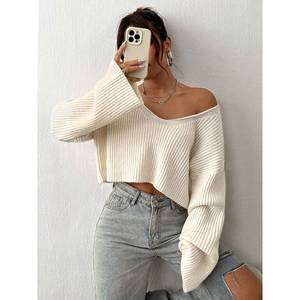 Women's Handmade Ribbed Long Sleeve <b>Cardigan</b> <b>Sweater</b>-Breathable Warm Fashion Print Button Design - Product Image 1