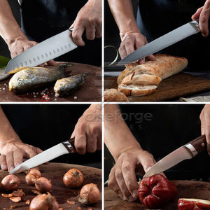 Ensemble de couteaux de chef écologiques fabriqués en usine, logo personnalisé imprimé, ensemble de couteaux de chef en gros - Product Image 4