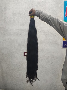 Raw South Indian Straight Virgin 40inch Human Hair Temple Single Donor Bulk Extensions for All Colors - Product Image 2