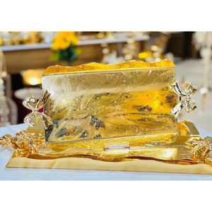 Elegant Designerถาดเสิร์ฟอาหารVINTAGEบ้านตารางตกแต่งถาดเก็บอาหารโดยอินเดียโลหะโลก - Product Image 2