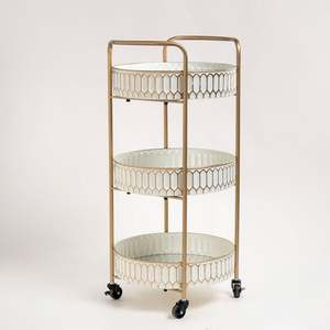 High Quality Bar Serving Cart Hotel Restaurants Bar Furniture Supply Decorative Luxury <b>Trolley</b> Bar Cart at Competitive Prices - Product Image 6