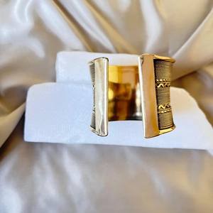 กำไลข้อมือทองเหลืองดิบ69มม., กำไลข้อมือฝัง, กำไลข้อมือช่องว่างเปล่า, สร้อยข้อมือทำด้วยมือกว้าง, ทองเหลืองดิบ - Product Image 6