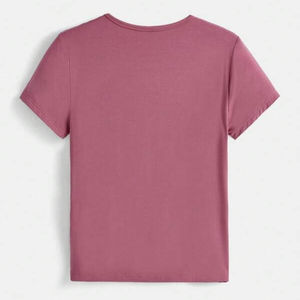 Pakistan Femmes Élégantes Plumes Décorées Respirant Soie/Coton T-Shirts-Personnalisable Toutes Saisons Top Vêtements - Product Image 1