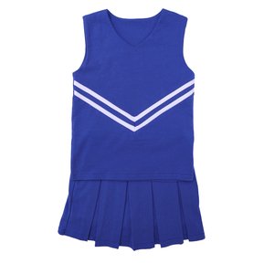 Conjuntos de uniformes de porristas sin mangas para niñas de etiqueta privada Spandex de calidad superior/tela de algodón impreso diamantes de imitación de transferencia de calor - Product Image 1