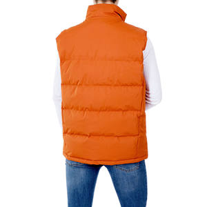 Warm Stylish Puffer Western <b>Black</b> Windproof Longline Full Zipper Puffer <b>Vest</b> with Pockets OEM/ODM Winter Protection Jackets - Product Image 5