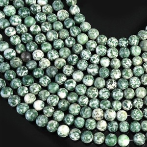 Cuentas redondas lisas de jaspe de punto verde natural, cuentas sueltas de 4mm, 6mm, 8mm, 10mm para fabricación de joyas a precio mayorista para Alibaba a granel - Product Image 6