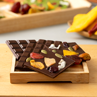 Barre de chocolat multi-couleurs au goût de fruits et de noix, style artistique, 27g, emballage cadeau, fabriqué au Vietnam