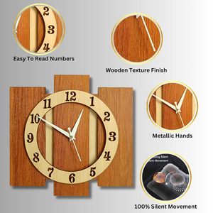 Horloge murale pour la maison moderne faite à la main élégante horloge murale analogique silencieuse pour salon chambre cuisine - Product Image 2