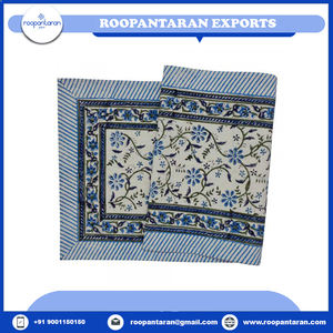 Tradicional bloque de mano impreso bordado 100% puro algodón lienzo camino de mesa patrón Floral 33X120 CMS suministro a granel - Product Image 5