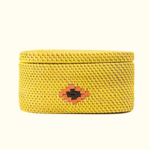 กล่องเก็บของรูปไข่ตกแต่งพร้อมฝาปิด กล่องเก็บของทำมือ เป็นมิตรกับสิ่งแวดล้อม ของตกแต่งบ้านและของแต่งบ้านจากธรรมชาติ ขายส่งจากเวียดนาม - Product Image 3