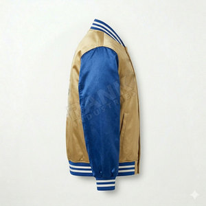 Custom Logo Streetwear Satin Varsity Jacket Winter Jacket Trendy Urban Style Satin Varsity Jacket - Product Image 3