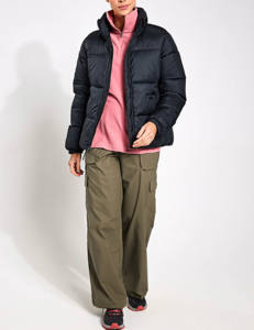 แจ็กเก็ตบุนวมสีดำสีฟ้าอ่อนแบบรูดซิปเต็มตัวสำหรับสตรีเสื้อโค้ทให้ความอบอุ่นในฤดูหนาวเสื้อนอกแจ็คเก็ตบับเบิ้ล - Product Image 4