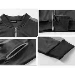 Ensemble de survêtement classique pour hommes avec veste et pantalon de coupe régulière, adapté aux tenues quotidiennes. - Product Image 5