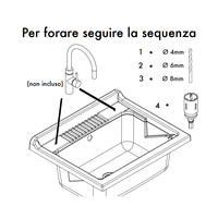 Vasque en céramique Mongardi 60L X 60D en résine PP, à poser au sol, avec robinet LED perforable, résistante aux acides, pour salle de bain