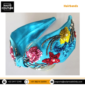 Glitzy & Attractive Look Flower Sequins Made Casual Wear Hand Crafted Hair Accessories Hairbands <b>Headbands</b> for Women - Product Image 4