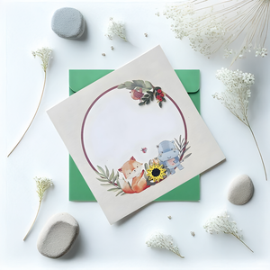 Carte-cadeau en papier VietnamCrafts faite à la main avec un élégant motif floral texturé en 3D et un design personnalisé - Product Image 3