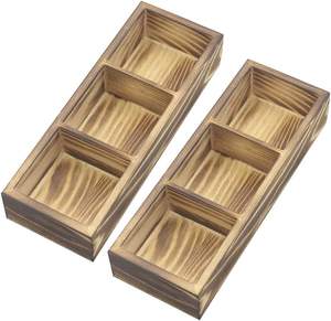2 Pcs <b>Small</b> <b>Wooden</b> Tea Bag <b>Box</b> Food Storage Organizers for Beverage Supplies Sugar Sweeteners - Product Image 4