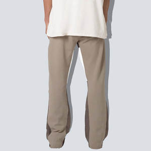 Pantalones deportivos Acampanados para hombre de alta calidad, logotipo personalizado, lona ligera, Patchwork, elástico, acampanado, diseño apilado, estilo informal - Product Image 3