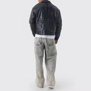 Vestes personnalisées 2025 pour hommes Blouson aviateur en cuir de haute qualité épaissi d'hiver en cuir vestes en cuir décontractées à la mode pour hommes - Product Image 2