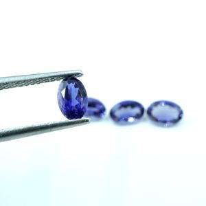 Iolite ธรรมชาติเหลี่ยมเพชรพลอยหลวมรูปร่างรูปไข่ขนาดสอบเทียบ - Product Image 3