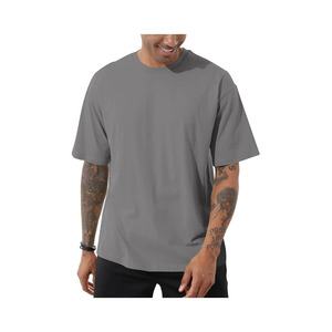 Camiseta extragrande a la moda para hombre, camisetas atléticas de cuello redondo, Camiseta básica de algodón de manga corta Premium suave informal - Product Image 4