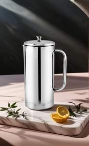 Pichet à eau isolé en acier inoxydable de qualité supérieure Tasse en métal élégante Idéal pour le thé, le café et les boissons froides Parfait pour la maison et les fêtes - Product Image 5