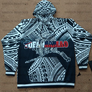 Sweatshirts à capuche sublimés pour hommes adultes fabriqués aux États-Unis Sweats à capuche d'hiver surdimensionnés en coton et polyester avec impression personnalisée - Product Image 3