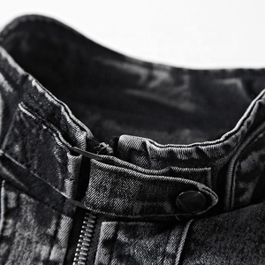 แจ็กเก็ตยีนส์สีน้ำเงินฟอกสำหรับผู้ชายสไตล์ไฮสตรีทแบบกำหนดเอง2022ดีไซน์ผลิตจากผ้าใบคุณภาพสูงสำหรับฤดูหนาวขายดี - Product Image 6