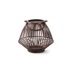 Combinaison de rotin et de fer ou lanterne en métal moderne et décorative de qualité de luxe pour la décoration de la maison et de la chambre - Product Image 1