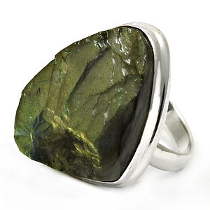 <b>Top</b> Quality 925 Sterling Silver Rough Labradorite Gemstone Unique Design <b>Ring</b> Handmade Bohemian Jewelry Wholesale Price Supplier - Product Image 1
