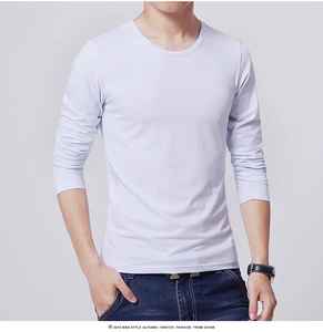 Camiseta de manga larga para hombre, ajustada, cuello redondo, buen precio, alta calidad - Product Image 2