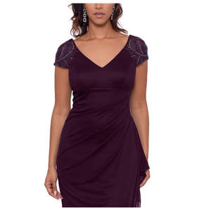 Robe de soirée longue XSCAPE pour femme, ornée de sequins, en tissu mousseline, taille naturelle, taille XL incluse - Product Image 2