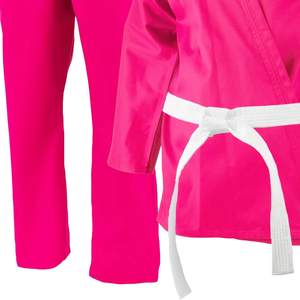 ชุดยิวยิตสูคุณภาพสูง ราคาโรงงาน ผลิตจากโพลีเอสเตอร์/คอตตอน สีขาว น้ำหนัก 220 กรัม ระบายอากาศได้ดี น้ำหนักเบา ชุดคาราเต้ ยูนิเซ็กซ์ รับสกรีนโลโก้ - Product Image 5