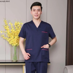 Venta al por mayor OEM Unisex Enfermería Scrub transpirable suave rayón tela de alta calidad de estilo personalizado Logo Anti-Pilling conjunto de secado rápido - Product Image 3