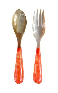 Juego de Cubiertos de Bambú de Estilo Lujoso, Ligero, Cuchara de Coco, Cuchara de Ébano Oscuro, Diseño Artesanal, Reutilizable - Product Image 3