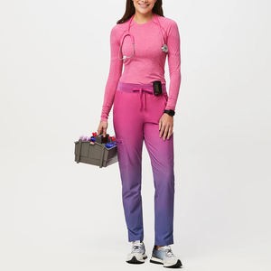 Venta al por mayor elegante elástico logotipo personalizado Hospital uniformes suaves mujeres médico laboratorio abrigos enfermera uniforme mujeres médicos uniformes - Product Image 3