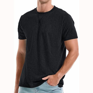 100% coton, T-shirt pour homme, coupe ample, imprimé Hommes élégants T-shirts décontractés Logo personnalisé de haute qualité imprimé respirant - Product Image 1