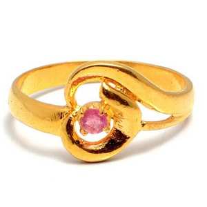 Recién llegado, anillos hermosos de turmalina rosa de moda mínimos - Product Image 1