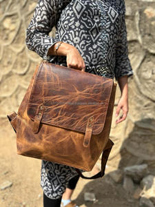 Nouvel arrivage de sacs à dos de voyage faits à la main en cuir véritable véritable élégant sac à dos multi-usages sacs à dos de bureau sacs d'école - Product Image 2