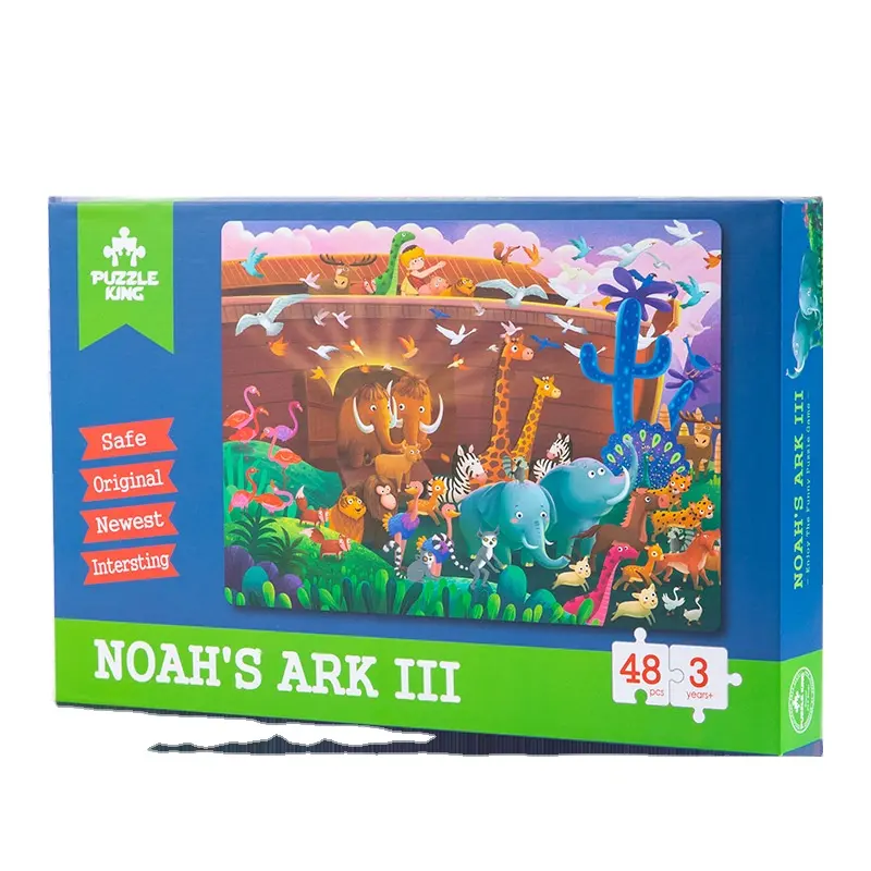 48pcs Factory Jigsaws Wholesale Marketing Children's Educational Noah's Ark series paper puzzle Thickness 2.2mm