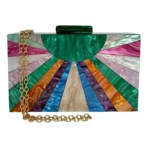 Bolso de mano de resina epoxi para regalo de boda para mujer, diseño asequible, fabricante de bolsos de mano de cadena india - Product Image 5