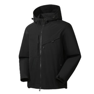2024 logotipo personalizado lona Softshell impermeable transpirable secado rápido deporte de invierno senderismo rompevientos chaqueta al aire libre para hombres - Product Image 3