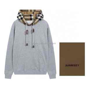 Sudadera con Capucha a Rayas Vintage de Talla Grande Informal de Calidad Personalizada para Hombre, Deportiva, para Correr, con Bolsillo, Estilo Burberry - Product Image 1