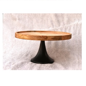 แท่นวางเค้กทำจากไม้ทรงกลมสำหรับตกแต่งโต๊ะของหวานแท่นวางเค้กคัพเค้กและที่วางขนมหวานดีไซน์ทันสมัย - Product Image 1