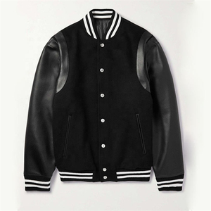 Veste pour homme Veste homme de haute qualité Design vierge 100% laine Satin Varsity Jacket hommes à manches longues broderie personnalisée logo - Product Image 5