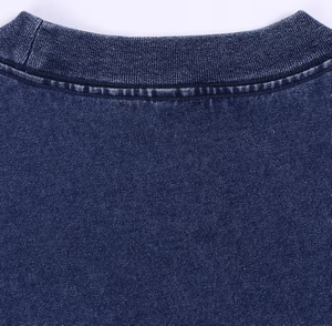 เสื้อยืดลำลองผ้าเดนิมถักคุณภาพสูง 240 กรัม ผ้าฝ้าย คอกลม แขนยาว พิมพ์ลายดิจิตอลตามสั่ง โลโก้ สไตล์ทางการ สำหรับผู้ชาย - Product Image 6