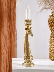 Bougeoir élégant en métal orné de détails conçus pour les cérémonies spirituelles de fonctions culturelles et les configurations de maison festive - Product Image 3