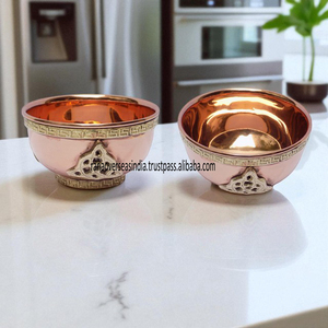 Tazón de cobre grabado Triquetra tradicional de calidad superior para herramientas de altar pagano religioso y ofrendas rituales Wiccan buenos precios - Product Image 5