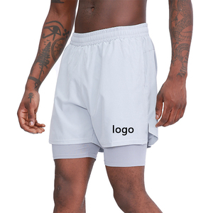 Material de LICRA y poliéster hecho para hombre, pantalones cortos de compresión para gimnasio, ropa de entrenamiento, pantalones cortos de compresión para hombre - Product Image 1